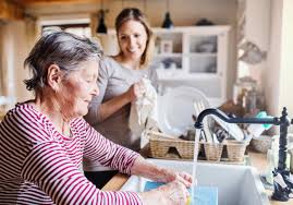 wash dishes for a senior